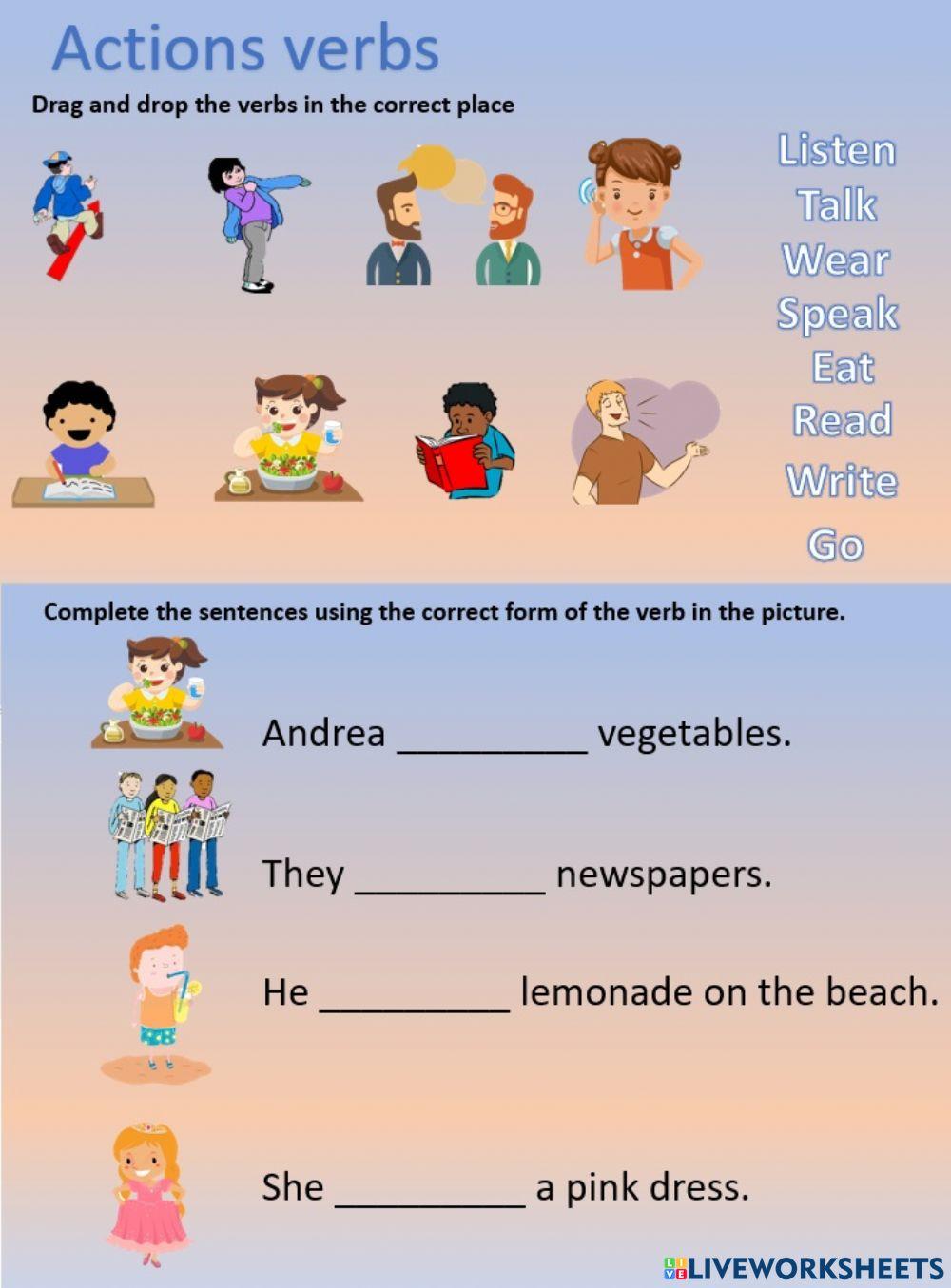 Actions verbs