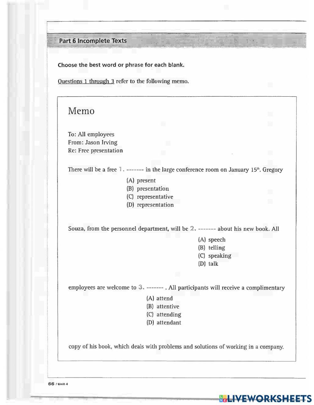 Unit 4: S-V agreement