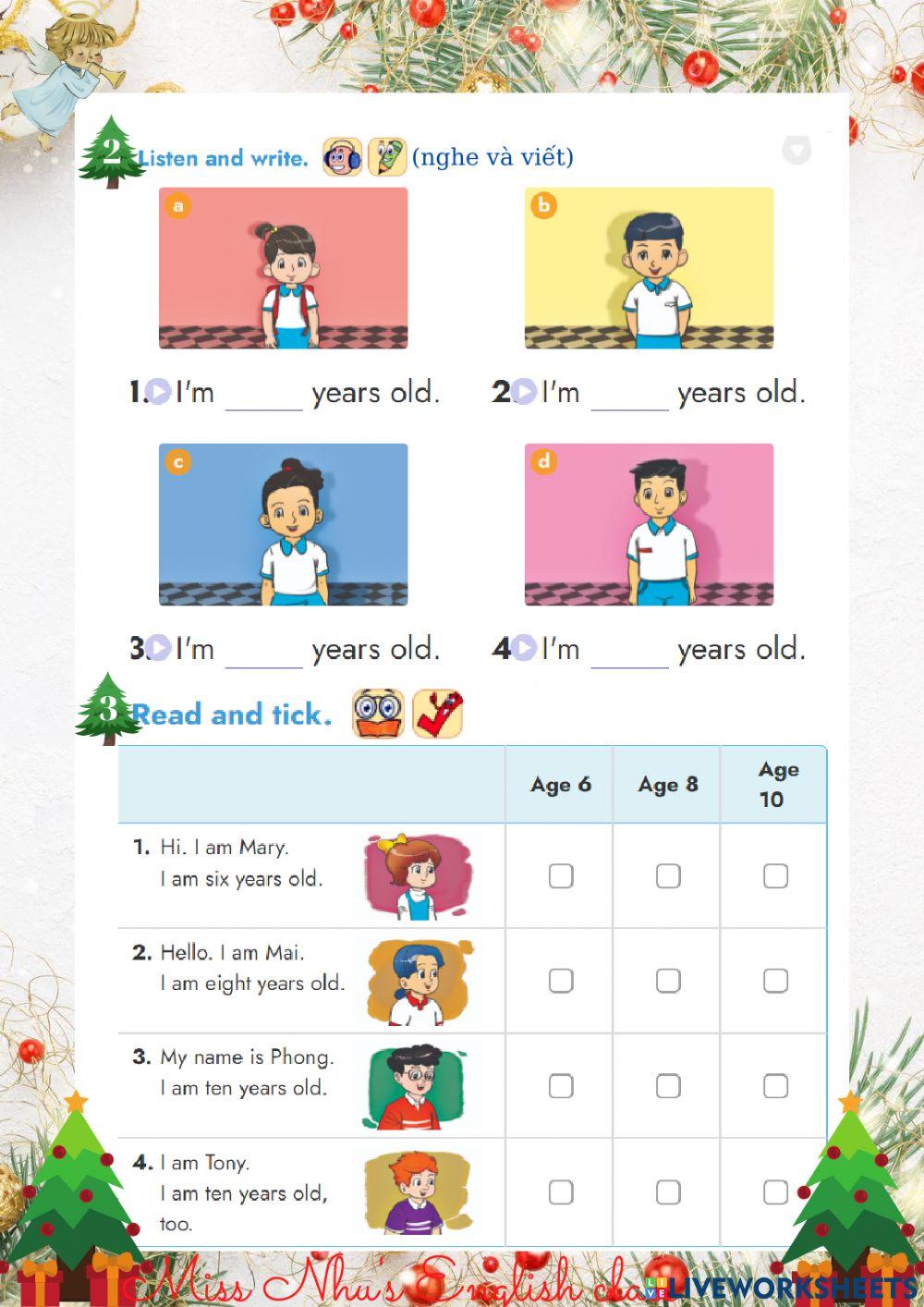 Unit 4: How old are you?