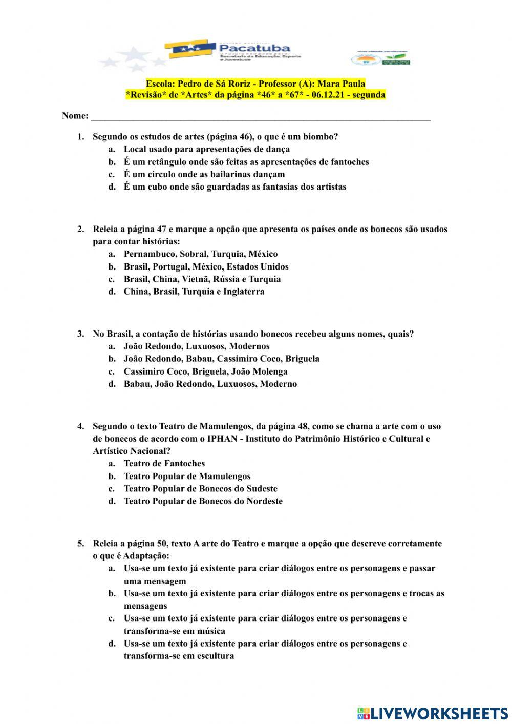 Revisão de Artes - 06.12.21