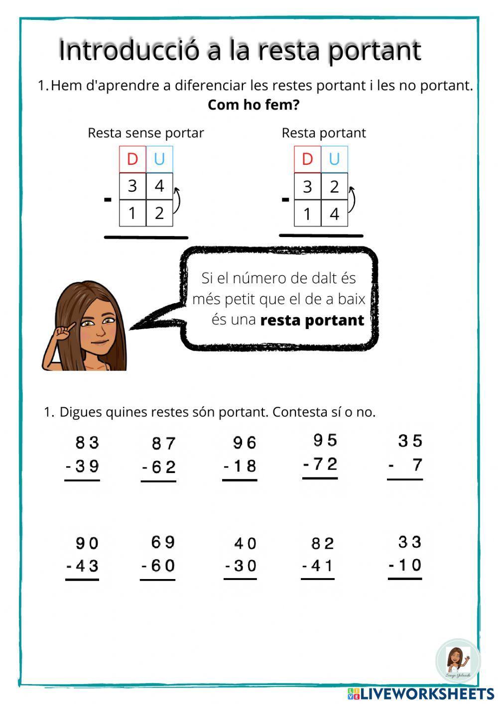 Introducció resta portant