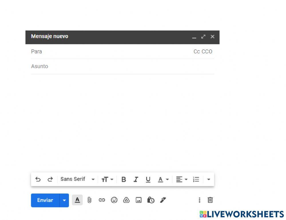 Redacción de correo electrónico
