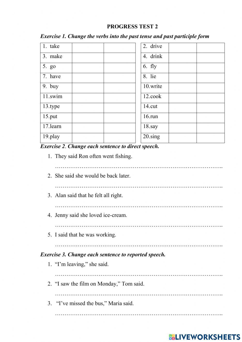GR7A2 - Progress test 2