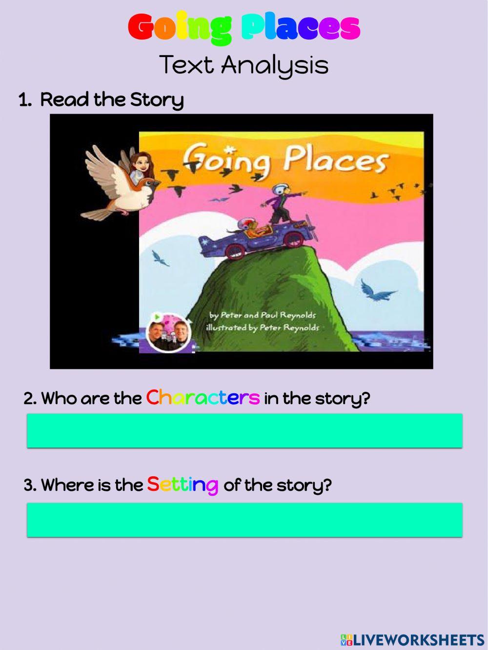 Going Places - Text Analysis