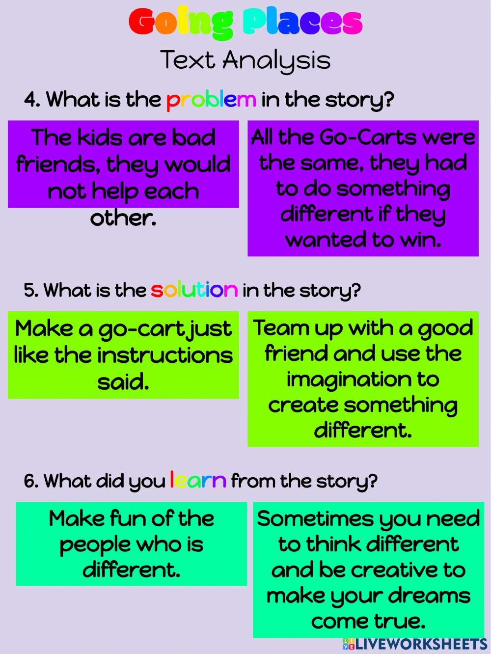 Going Places - Text Analysis