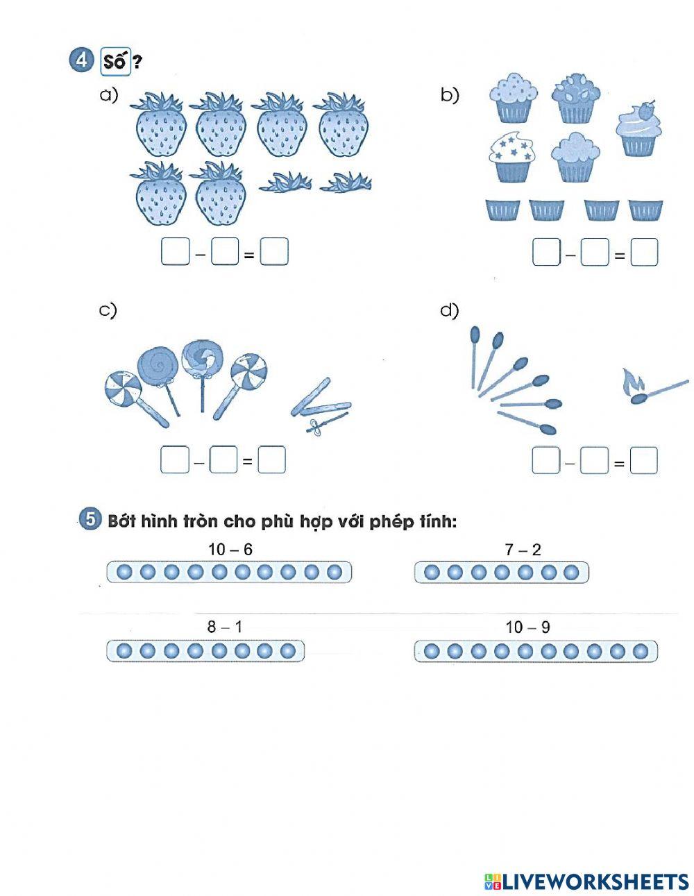 Phiếu cuối tuần 13 Toán