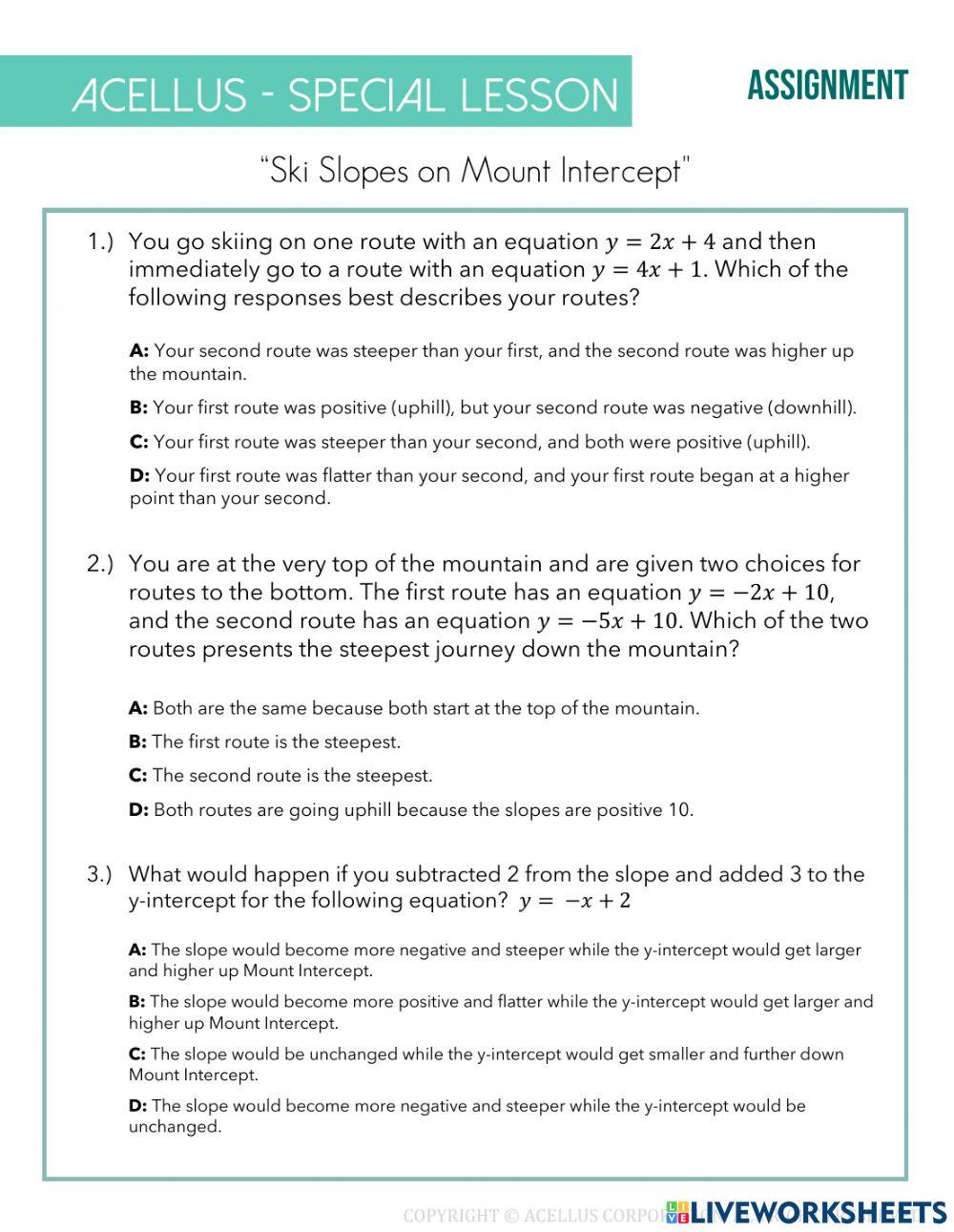 Ski Slopes on Mount Intercept