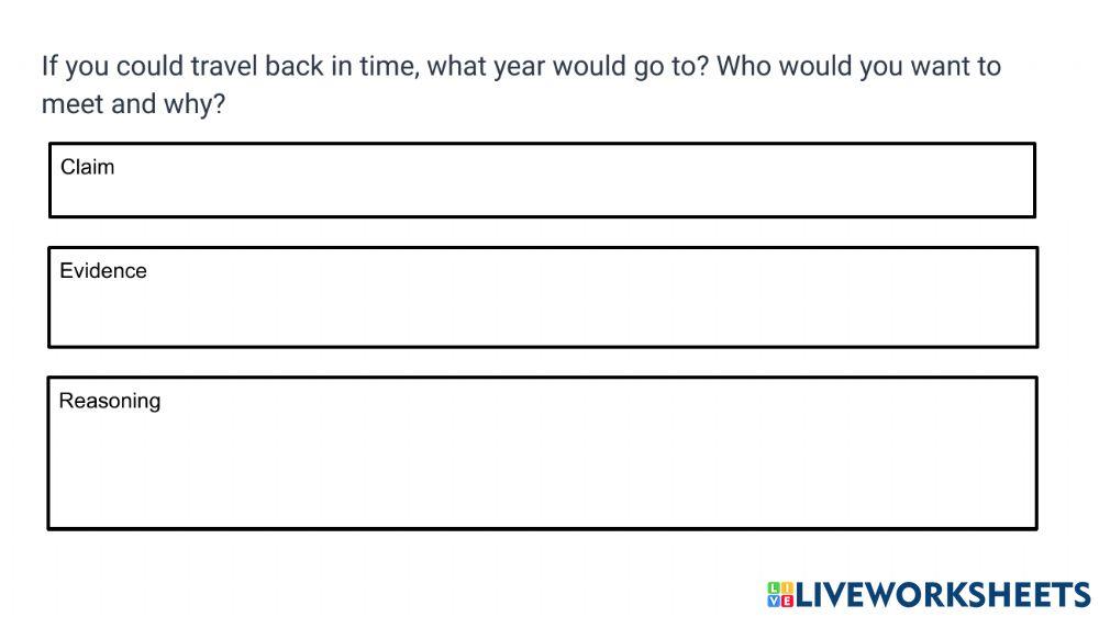 CER Paragraph Going Back in Time