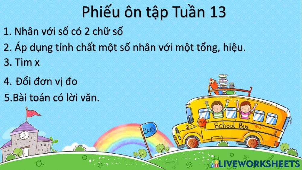 Ôn toán tuần 13