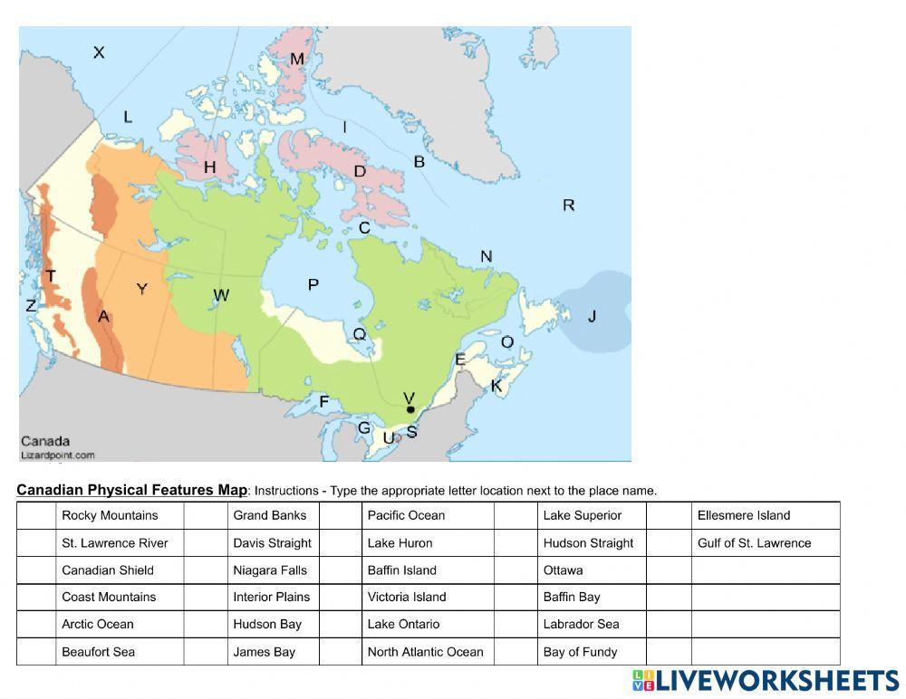 CANADIAN pHYSICAL fEATURES