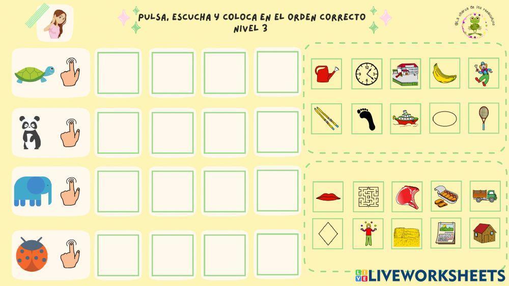 MEMORIA AUDITIVA nivel 3