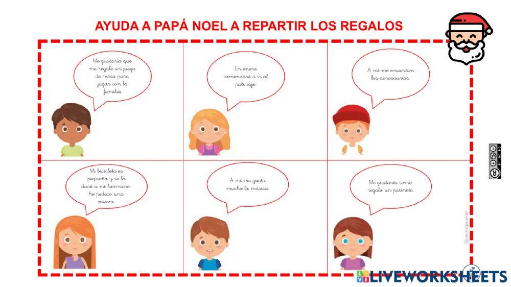 Comprensión navidad, regalos Ficha 1 Comprensión navidad, regalos Ficha 1