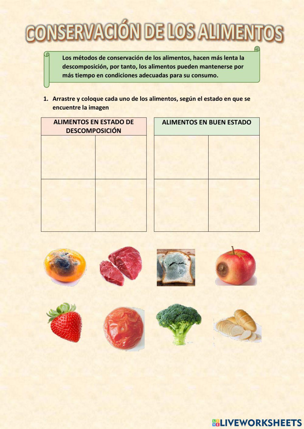 Conservacion de los alimentos Conservacion de los alimentos