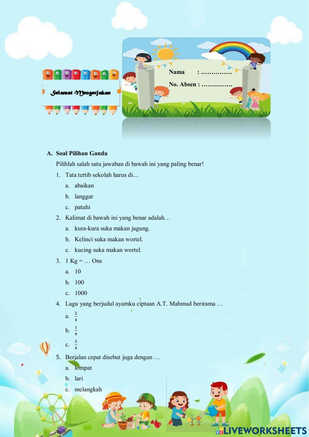 Lkpd interaktif kelas 2 tema 6 subtema 1