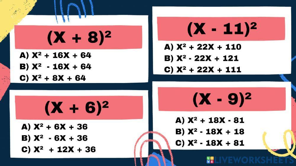 Multiplicación de Binomios