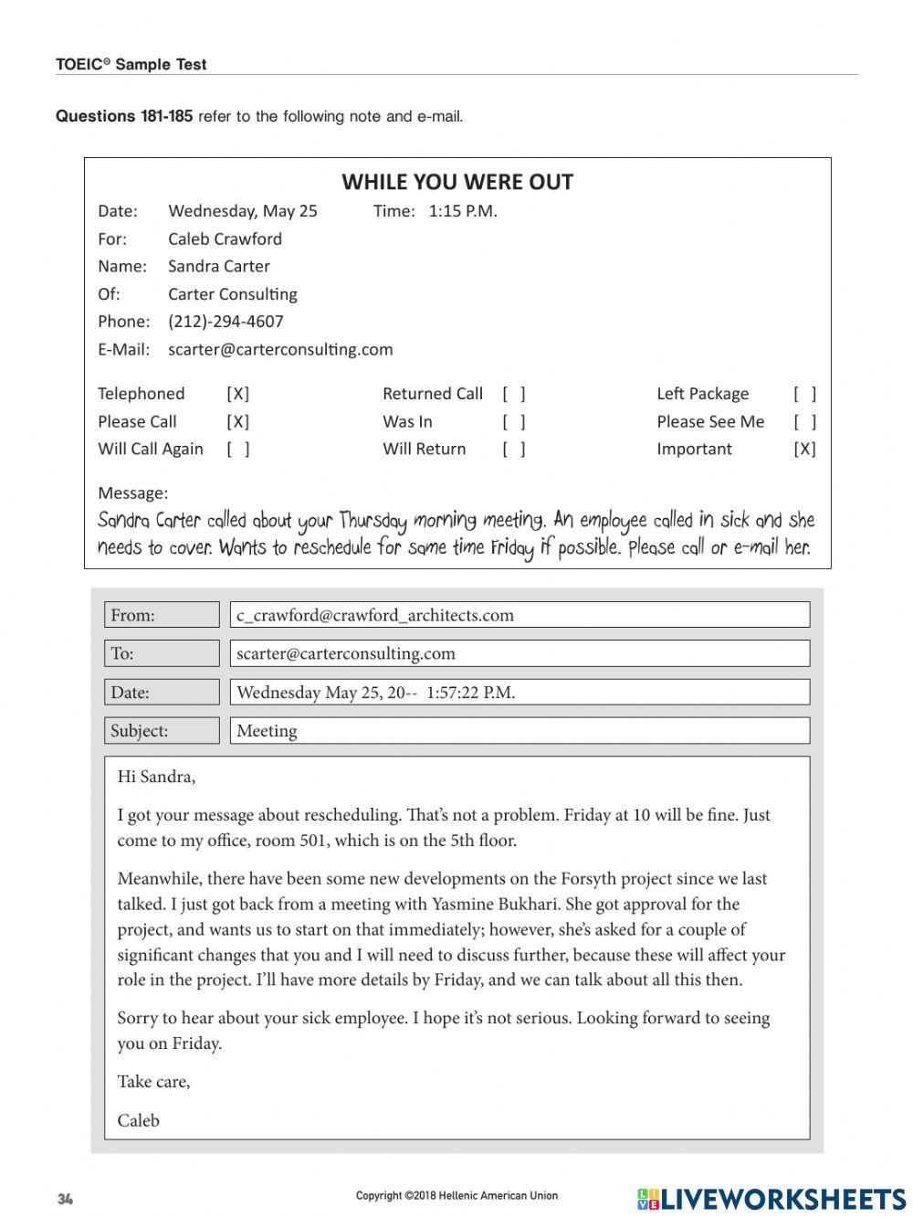 TOEIC Reading 175-195