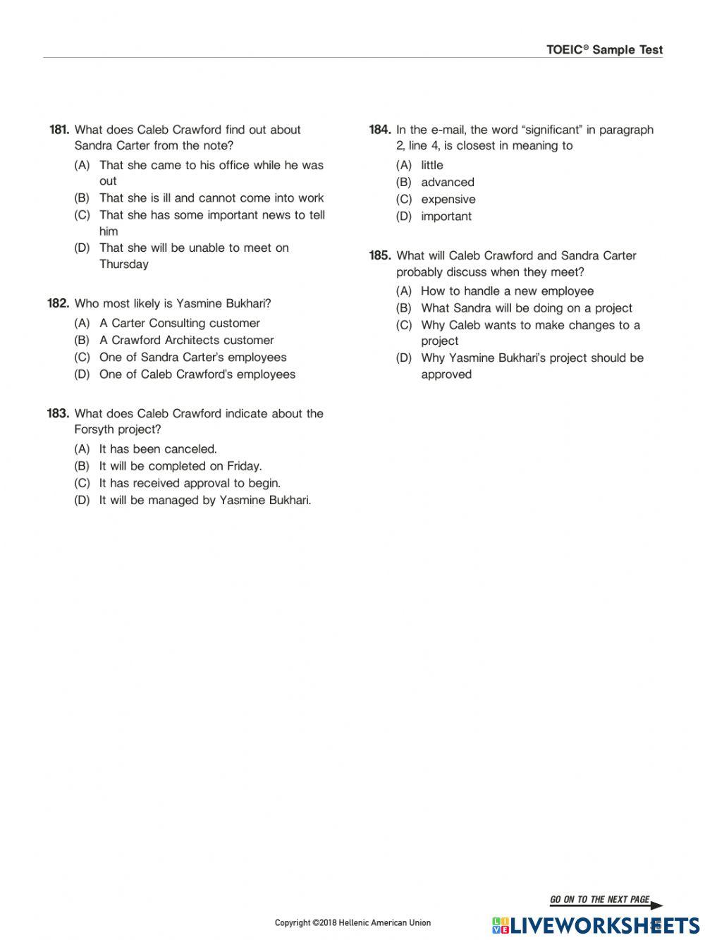 TOEIC Reading 175-195