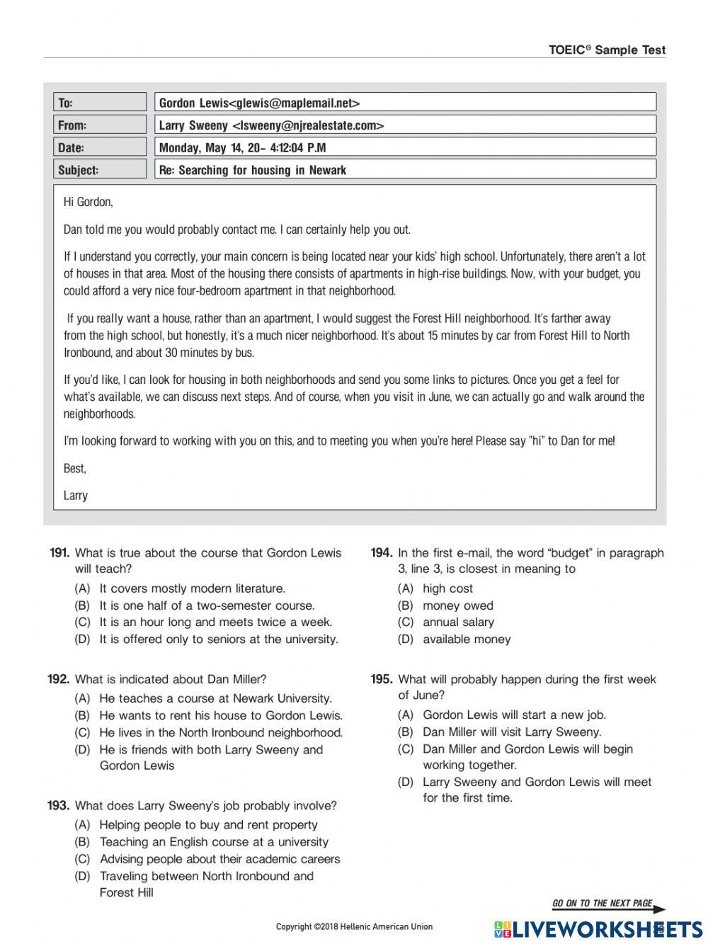 TOEIC Reading 175-195