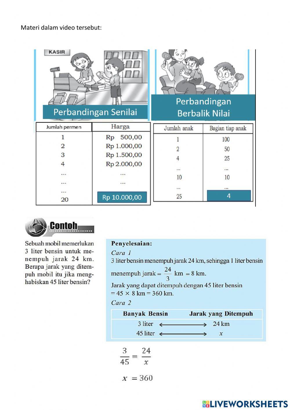 Perbandingan Senilai