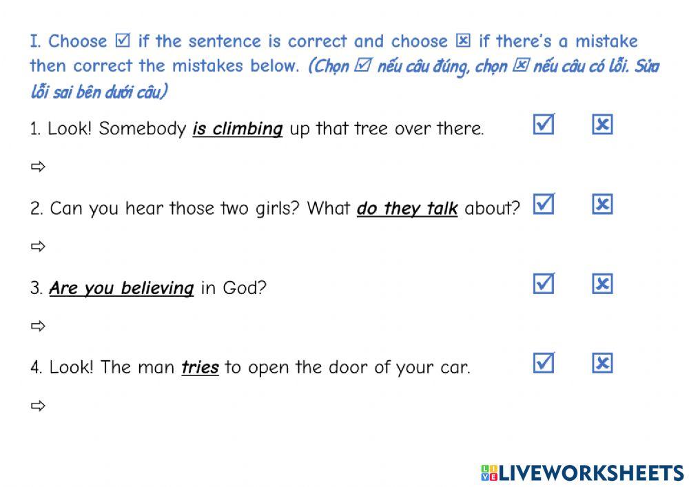 The Present Simple and The Present Continuous Tenses