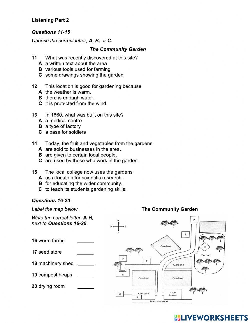 1st semester listening test