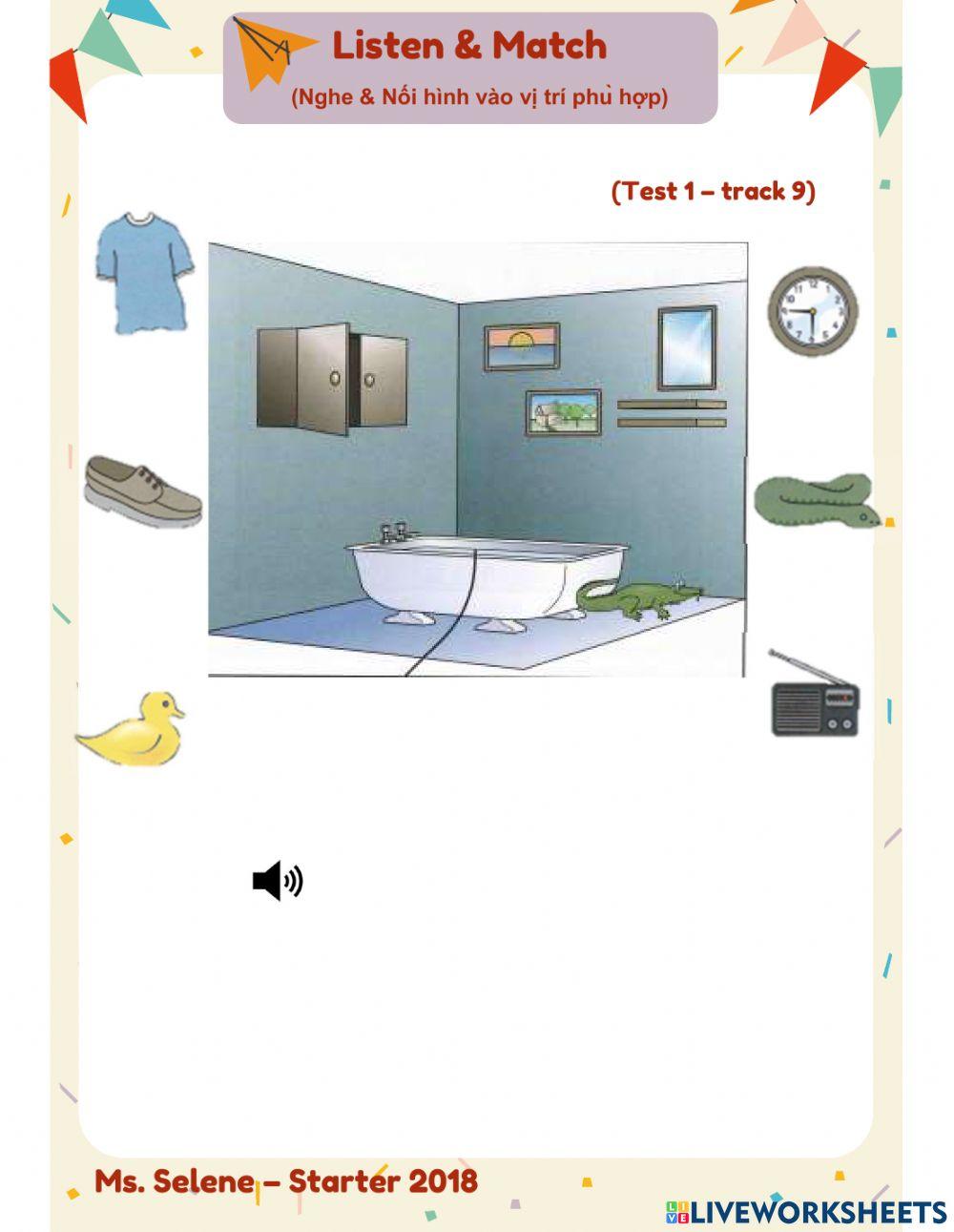 Starters 2018 - Test 1.3 - Listening - Part 1 (full)