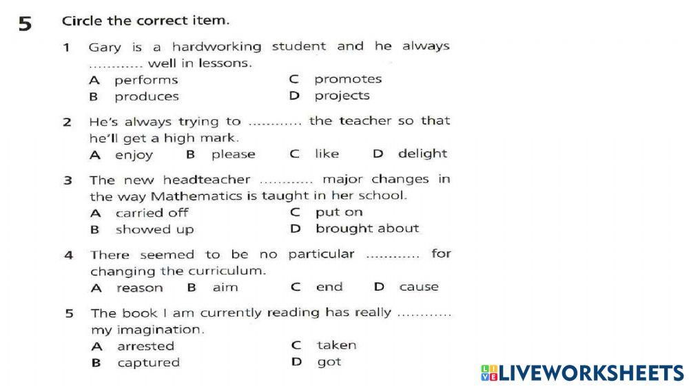 School-Revision Test