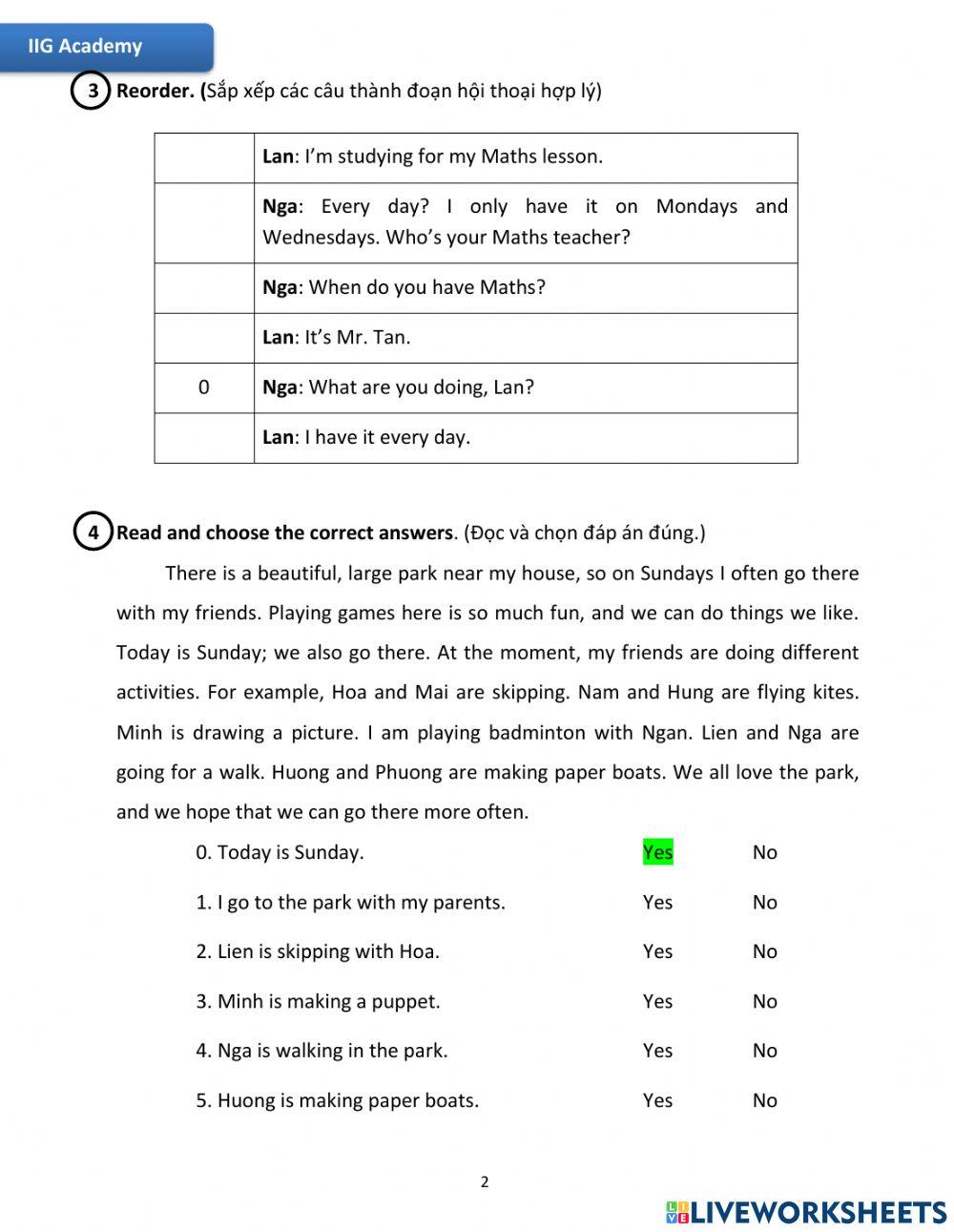 IIG-Grade 4-Worksheet 17