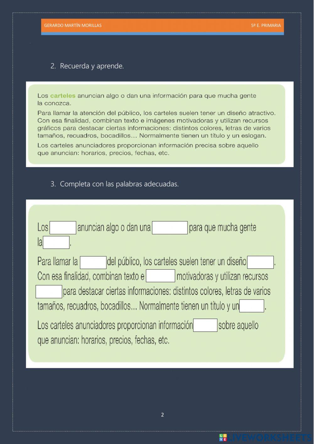 Competencia lectora. Tarea 11.