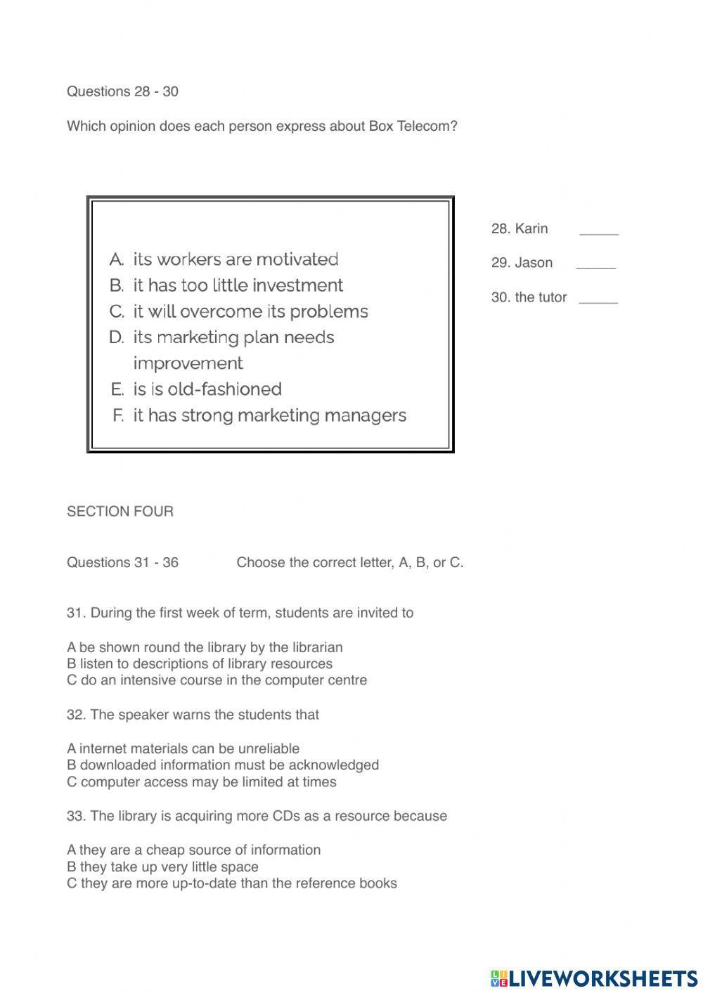 Listening IELTS Mock Test