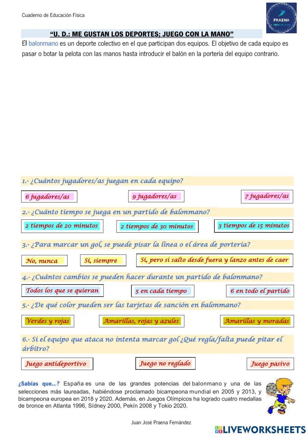 Conozco el Balonmano