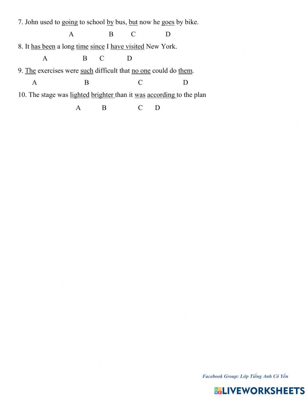 Y8 Vocab & Grammar - Review