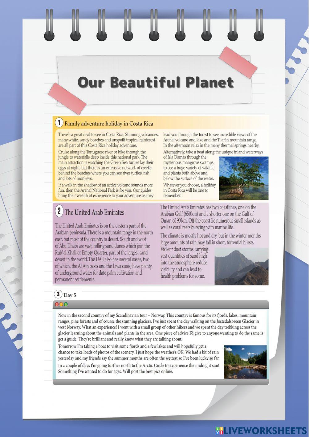 Our beautiful planet