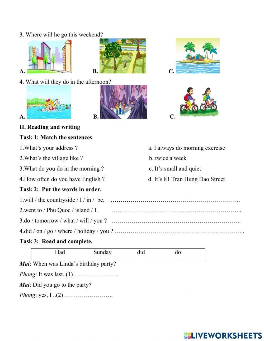 First term test - class 5 - test 1