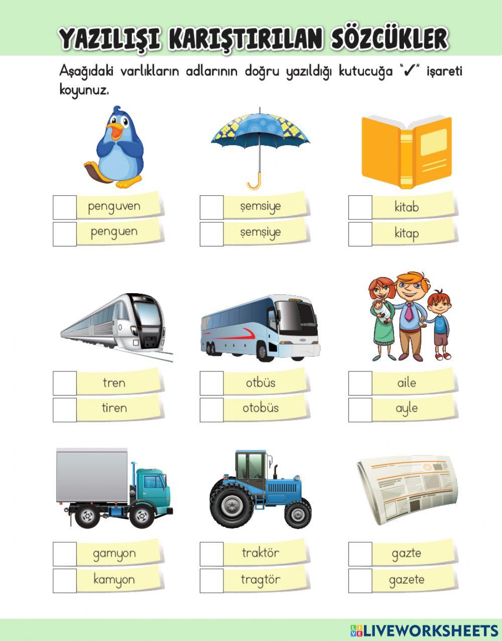 Yazılışı Karıştırılan Sözcükler