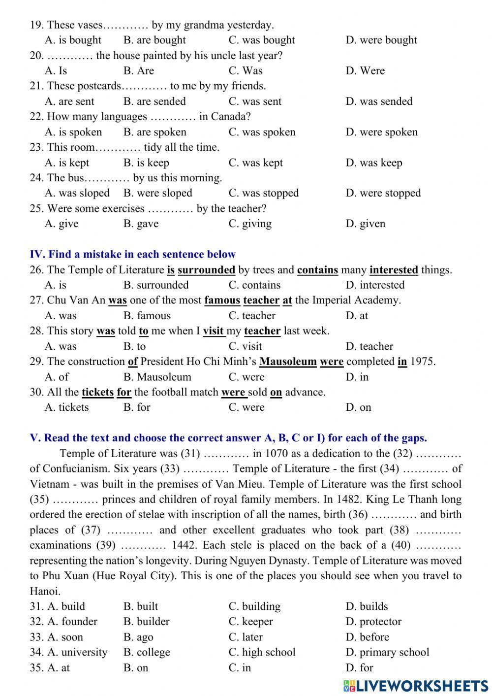 Tieng Anh Lop 7 -1st Term Test 03