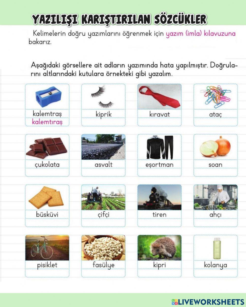 Yazılışı Karıştırılan Sözcükler