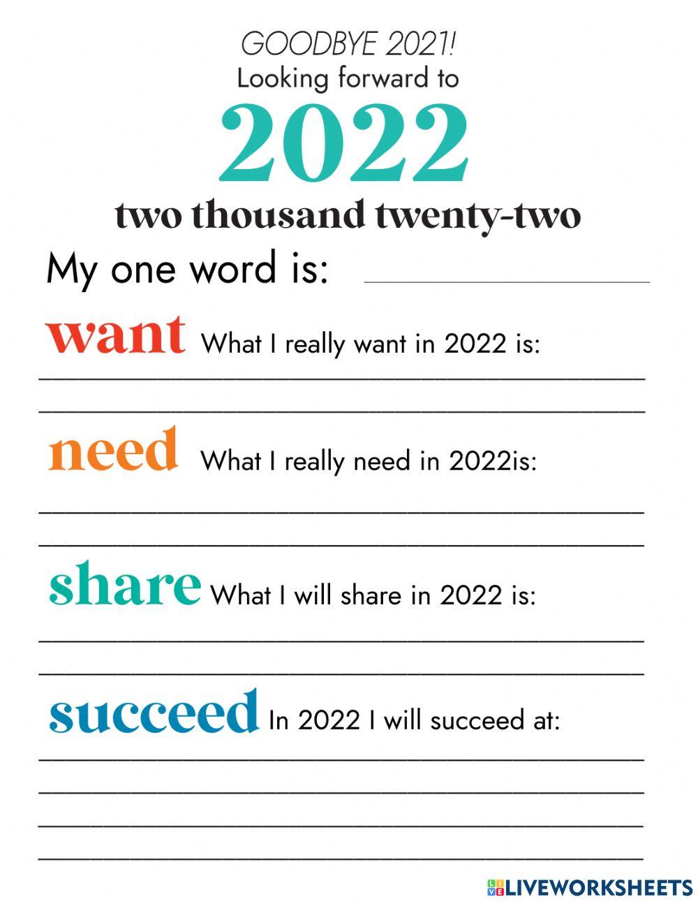 New year's resolutions