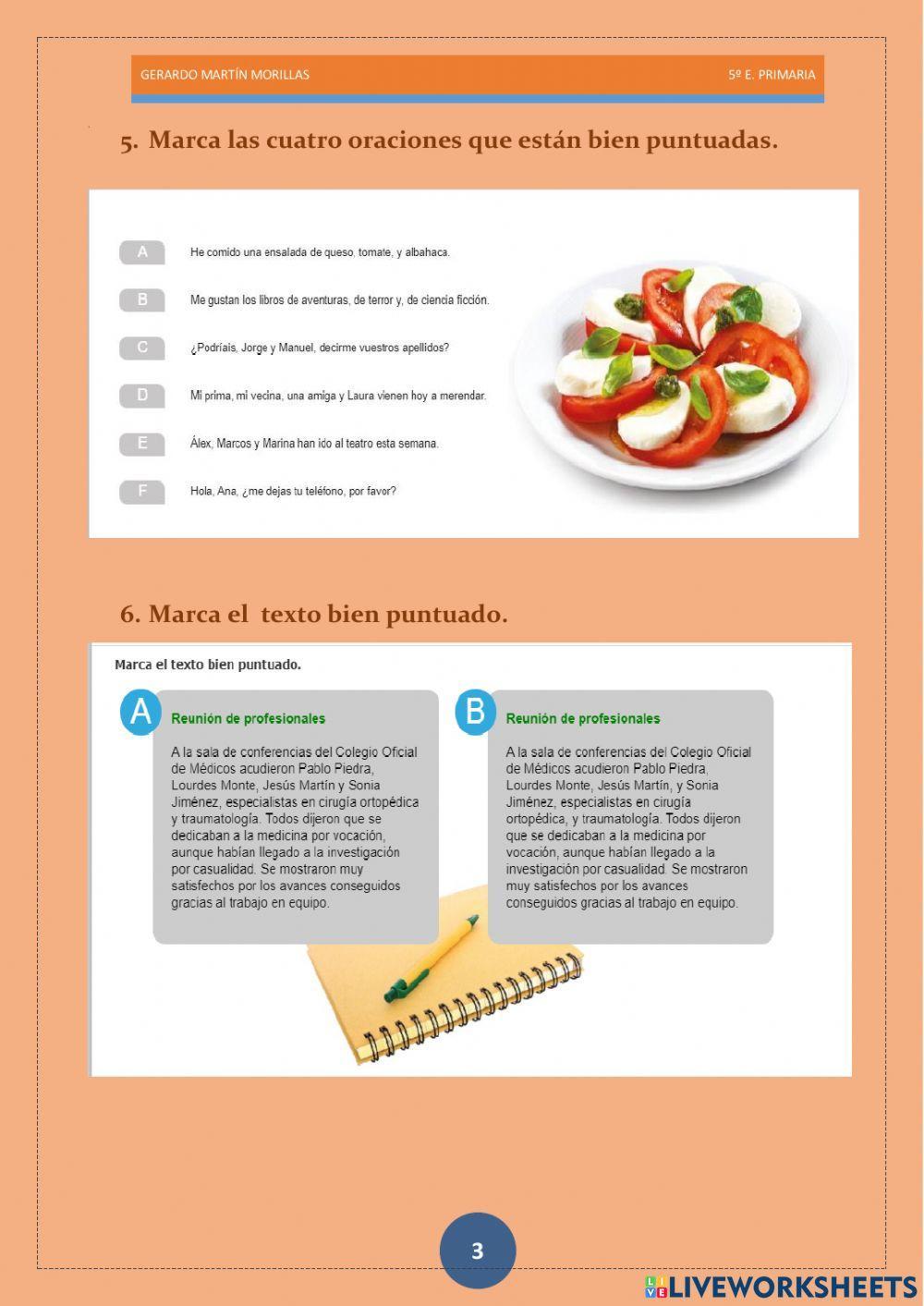 Taller de ortografía. Ficha 10.