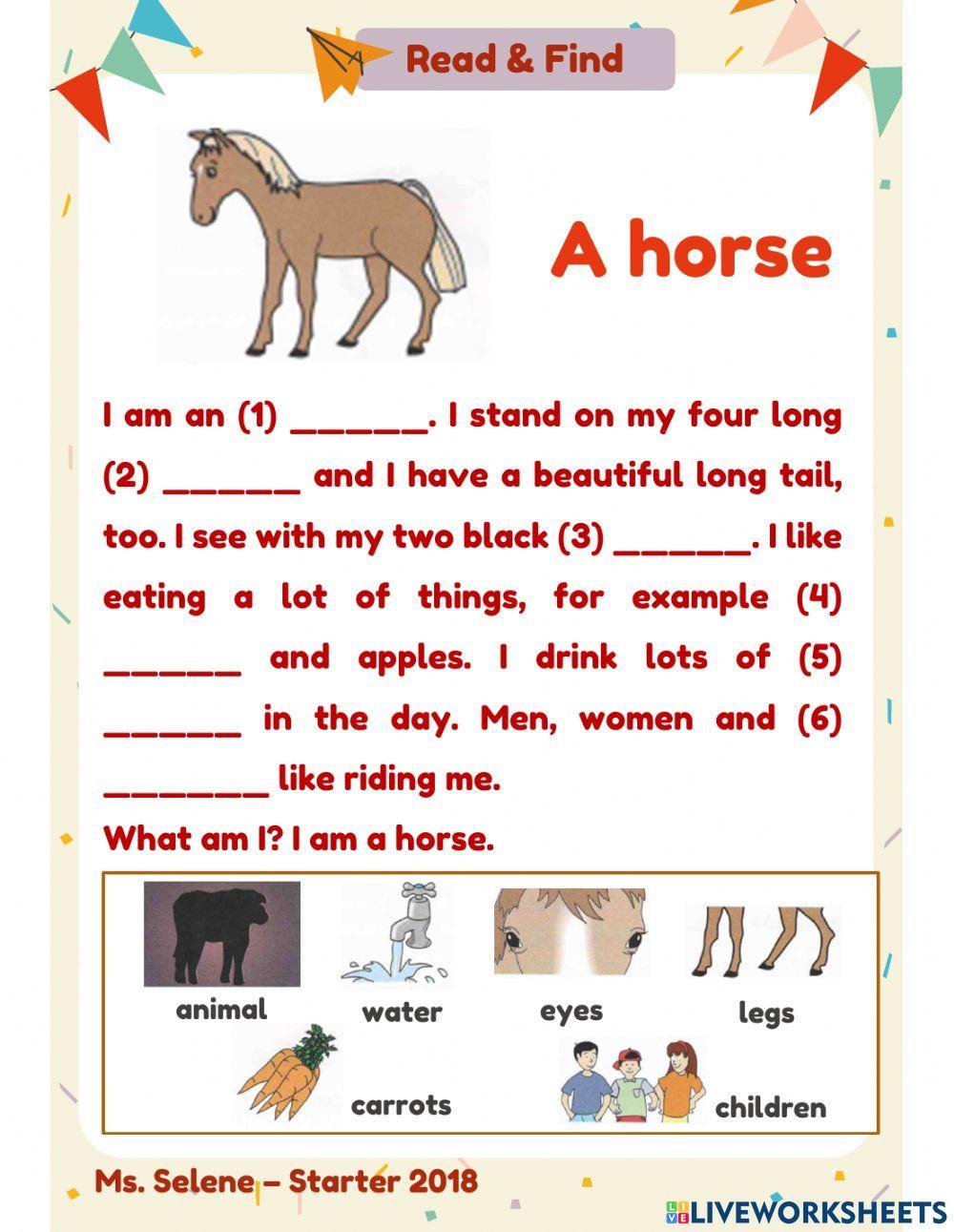 Starters 2018 - Test 1.3 - Reading & Writing - Part 4