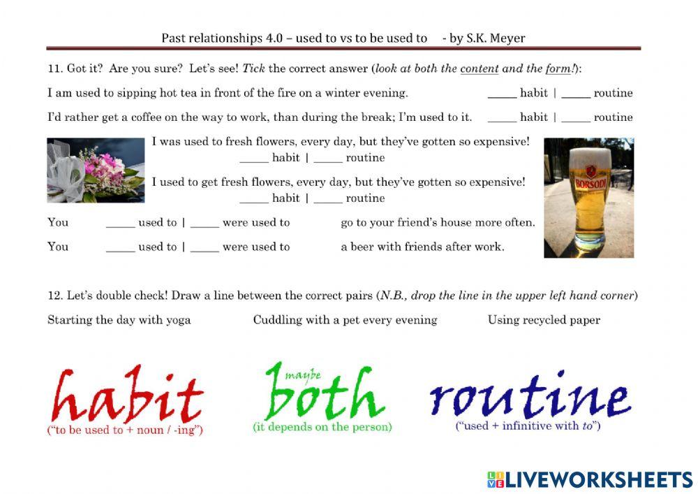 SMT-PAST-used to vs to be used to