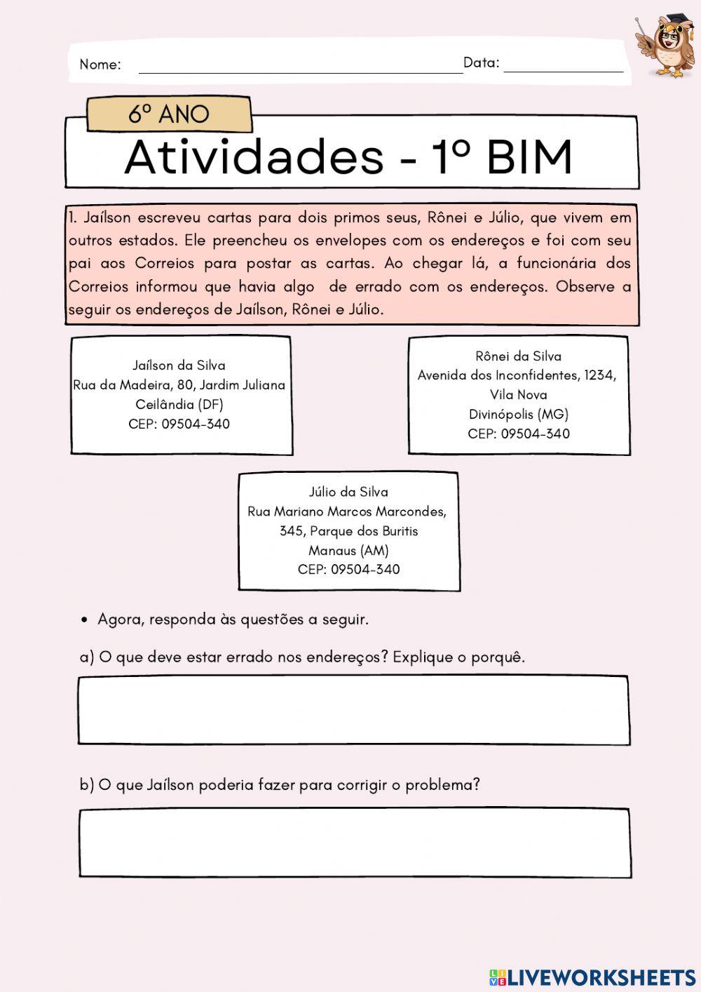 6º Ano - Capítulo 01