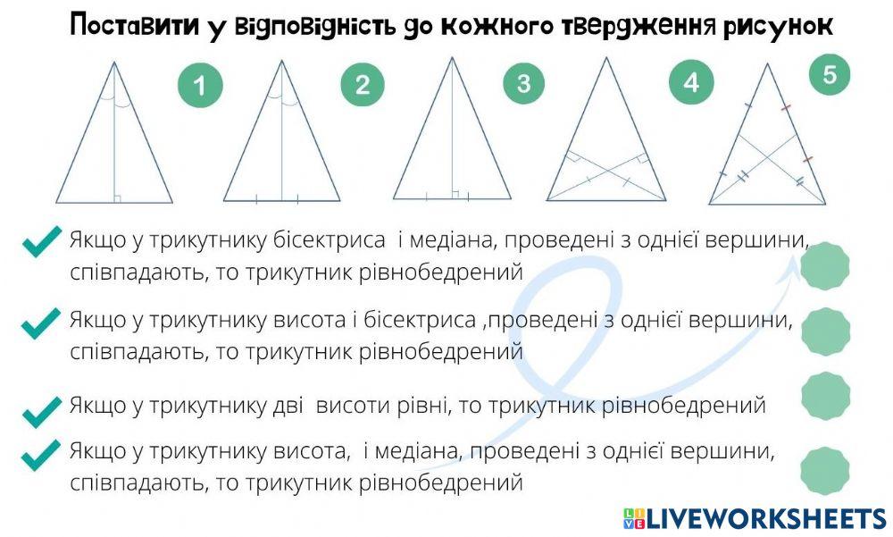 Ознаки рівнбедреного трикутника