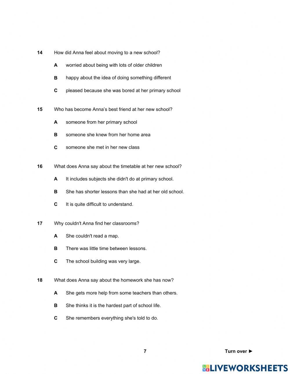 A2 Reading and Writing VL 2