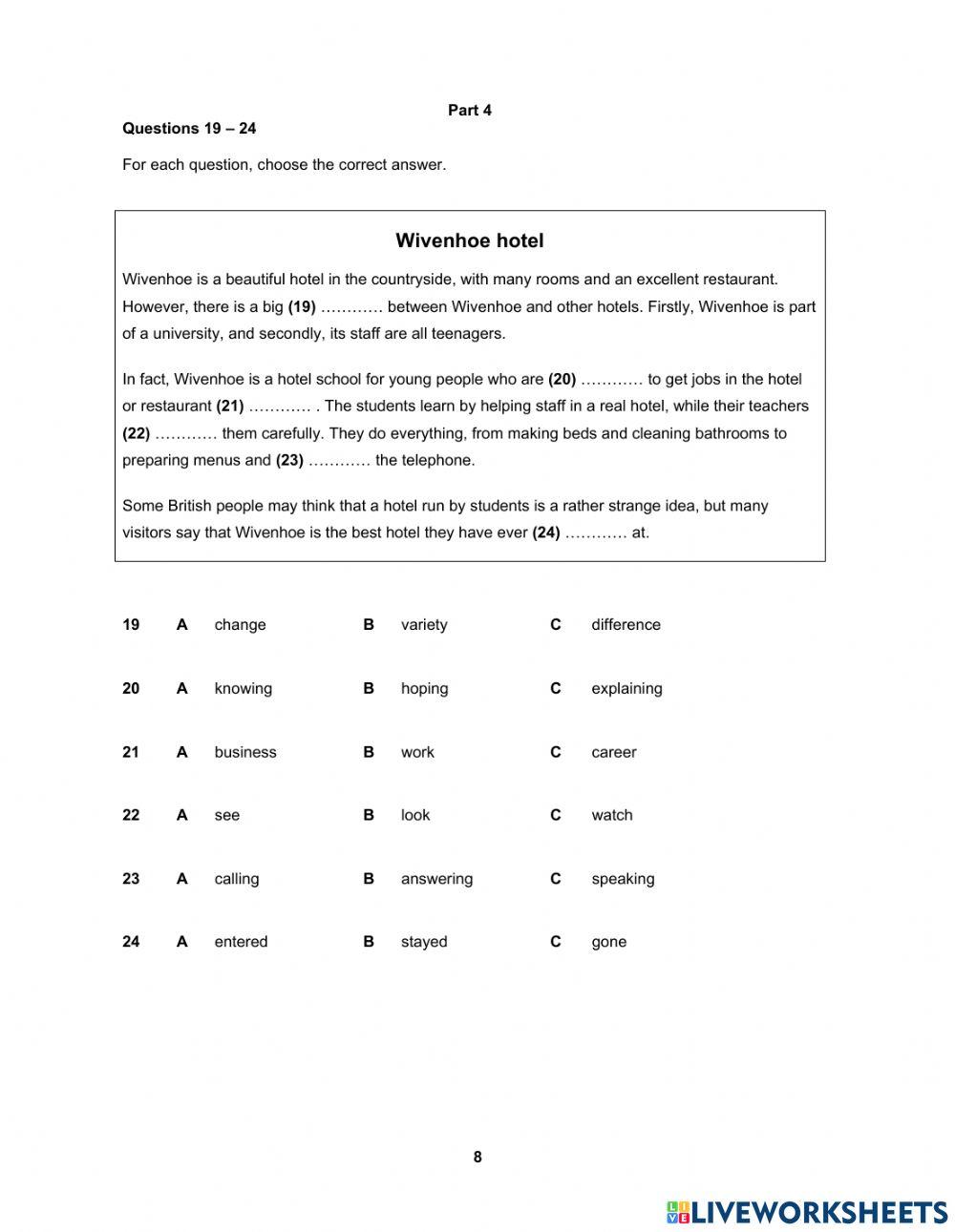 A2 reading and writing vl 2 tedu school live