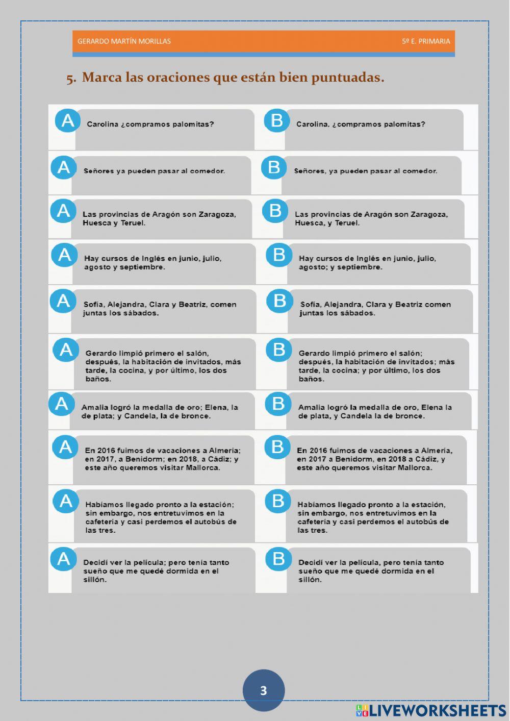 Taller de ortografía. Ficha 11.