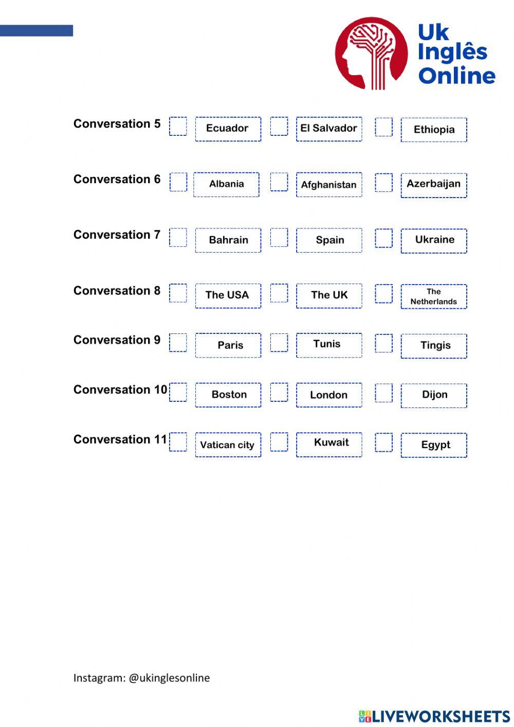YW-Be-Where are you from - watch and choose