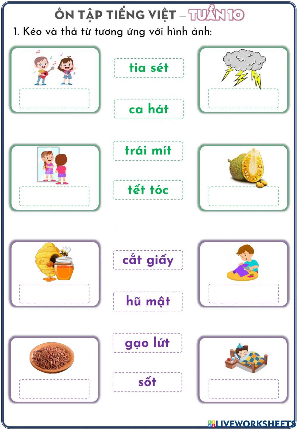 Phiếu Ôn tập TV tuần 10