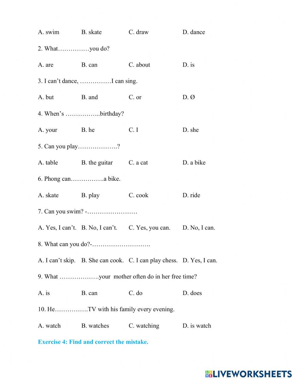 G4A1 - Test Grammar