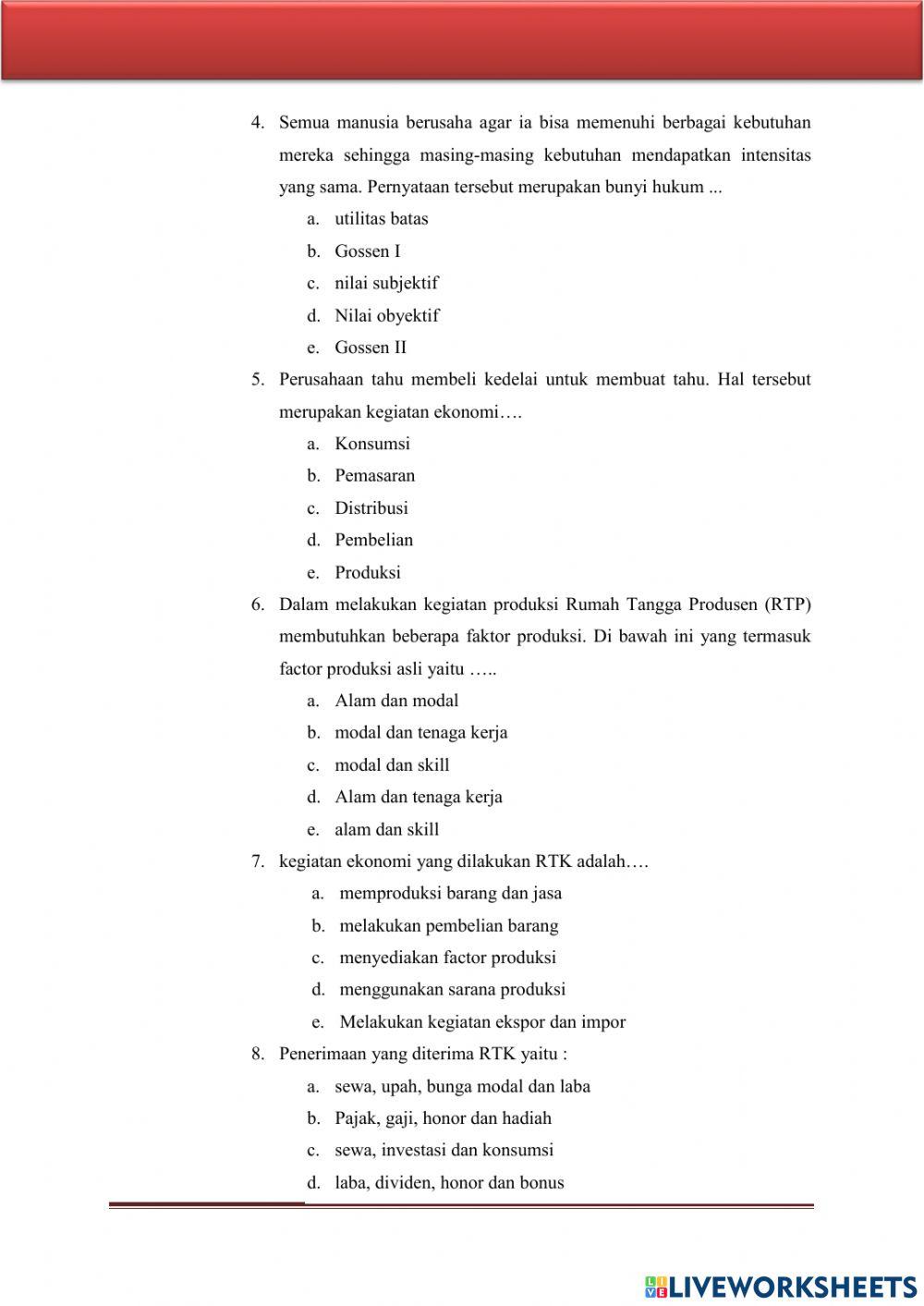 E-LKPD Materi Pelaku Ekonomi Dalam Kegiatan Ekonomi